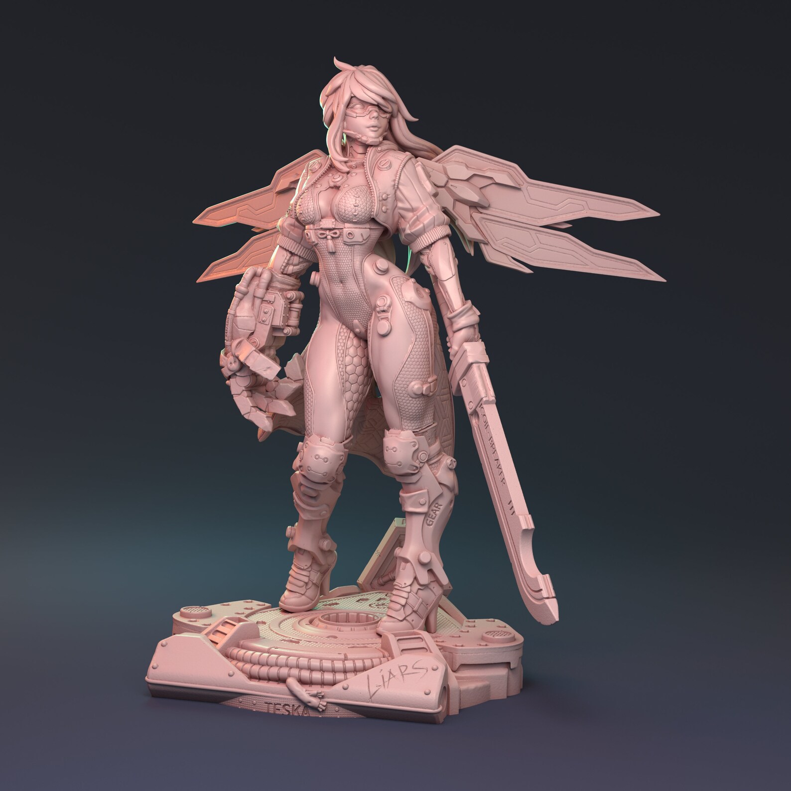Mini Female Teska | Customizable Female Sci-fi Miniature 3d Resin Miniature Sci-fi ...