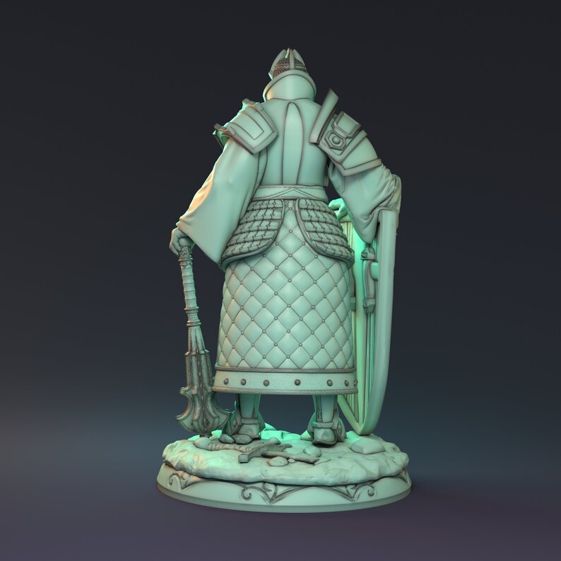 Ahvor Licht Fantasy Miniature Model Knight Warrior Paladin Dnd 3d Resin