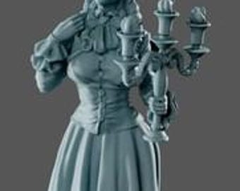 Vanessa / Miniatura de resina coleccionable de chica vampiro de fantasía femenina / 40 mm / 75 mm / de Gaia Miniatures