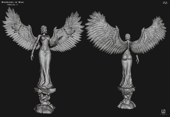 【超希少】ANGEL TOREN - VISLUMBRA Zuriel | Ld3dart | Fantasy Miniature Aasimar Valkyrie Angel Female