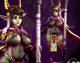 Selkiz Egyptian Goblin | Female fantasy miniatures 3d printed models pin up miniatures | 32mm / 75mm / 120mm | by Gaz Minis