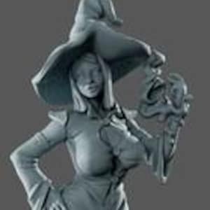 Olivia the Teacher | Female Fantasy Witch Girl Collectible Resin Pinup Miniature | 40mm / 75mm | by Gaia Miniatures