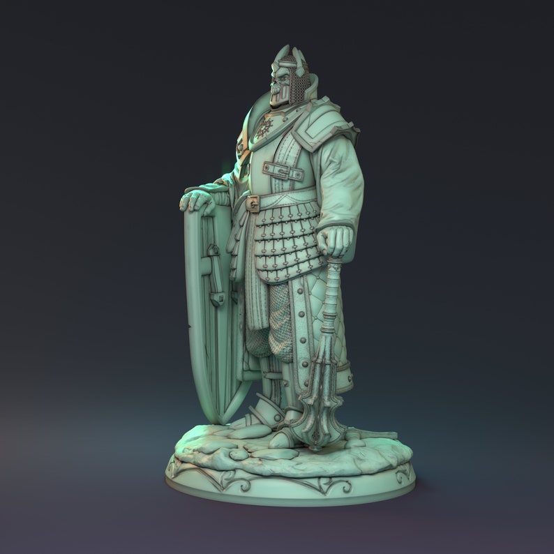 Ahvor Licht Fantasy Miniature Model Knight Warrior Paladin Dnd 3d Resin
