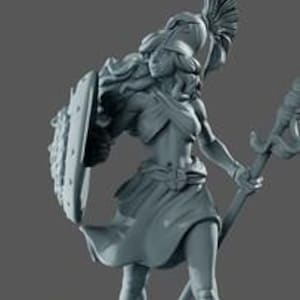 Athene | Female Fantasy GreeK Goddess Collectible Resin Pinup Miniature | 40mm / 75mm | by Gaia Miniatures