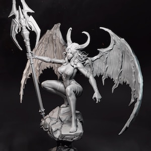 Gremory | Fantasy miniature Demon female pin up miniature 3d print  | 80mm | by LD3Dart