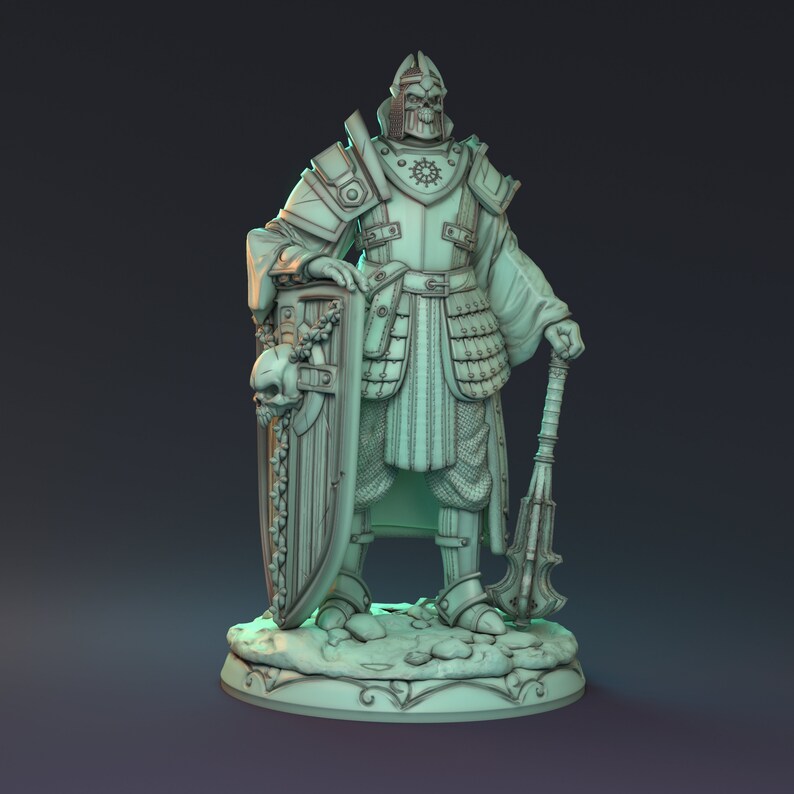 Ahvor Licht Fantasy Miniature Model Knight Warrior Paladin Dnd 3d Resin