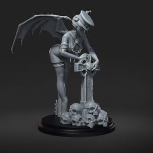 Isolde Blackthorn | Female Vampire Queen Fantasy Monster Girl 3D Print | 40mm / 75mm | by Broken Sword Miniatures