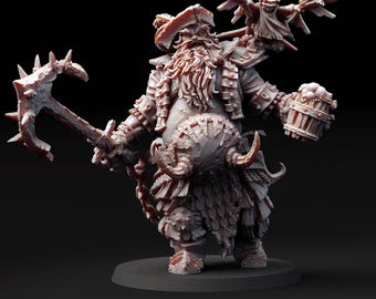 Pirate Ogre Captain | 3D Printed Pirate Giant Troll Monster Miniatures | 32mm / 75mm | by Ketaminies