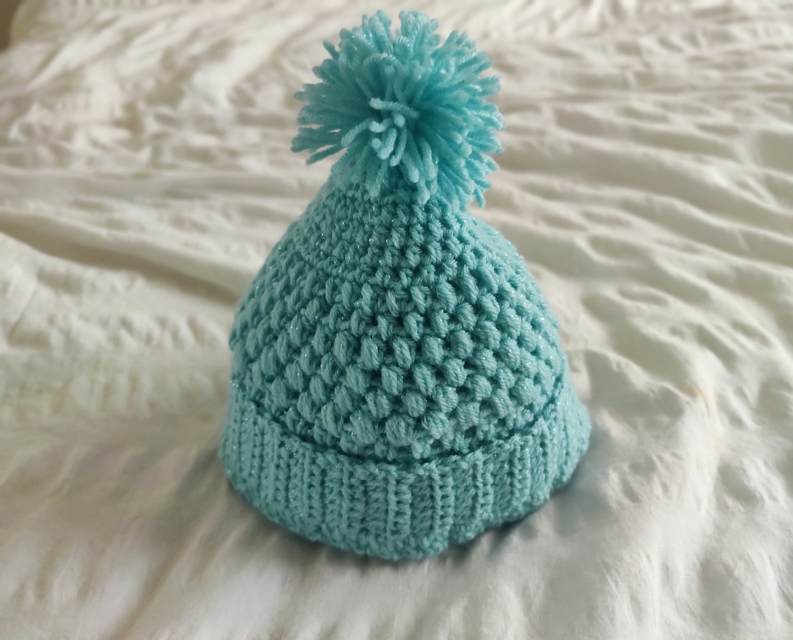 Crochet Baby Hat With Pom Pom Etsy