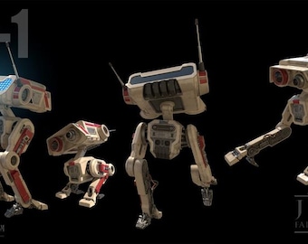 BD-Droid Mandaloriano Sar Wars 1:1 3D