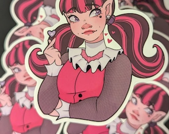 Draculaura 3 in sticker Monster High-fanart
