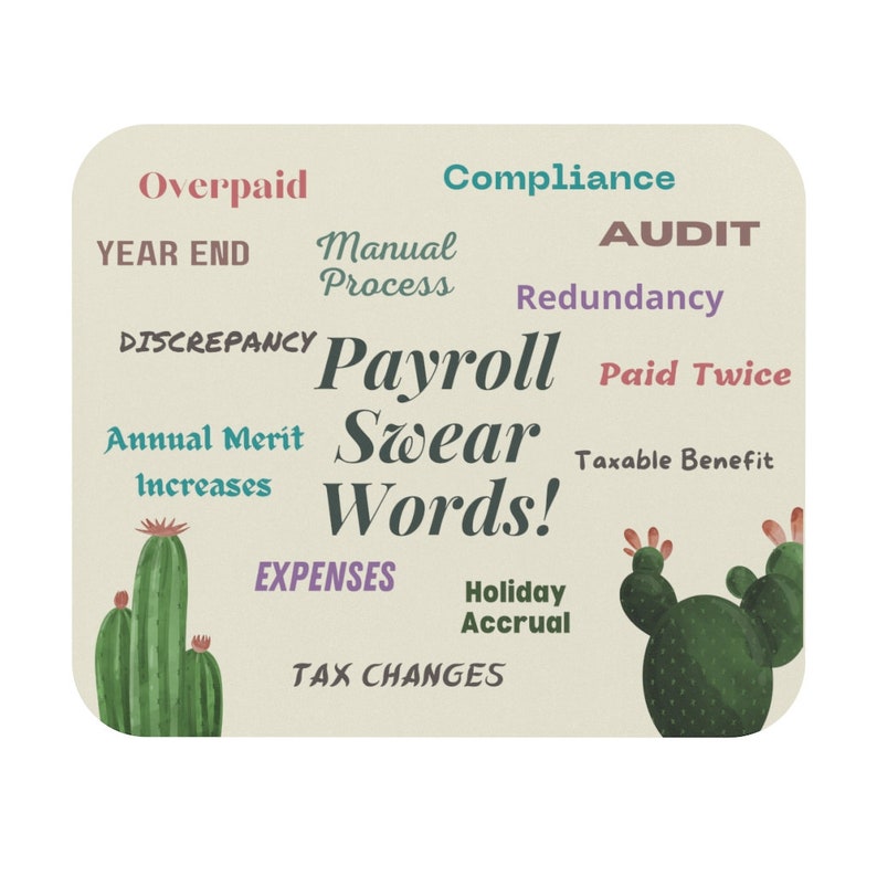 Payroll Swear Words Mouse Pad Etsy