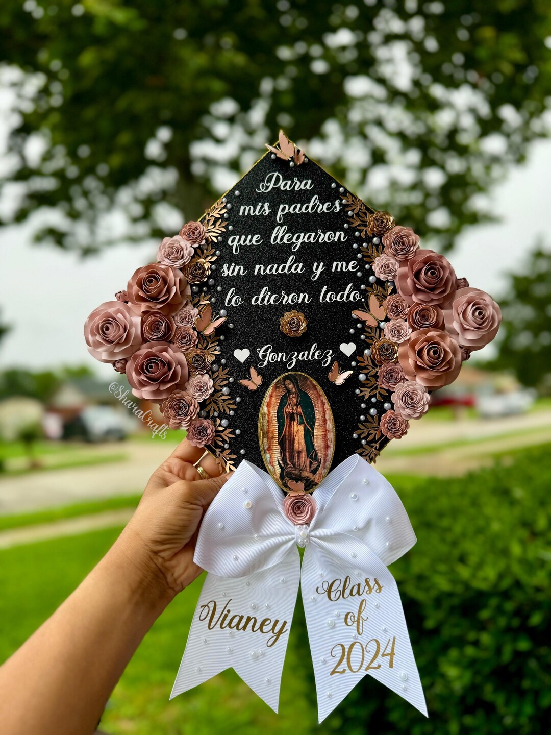 Graduation Cap Decoration, Grad Cap With Bow, Graduation Cap With ...