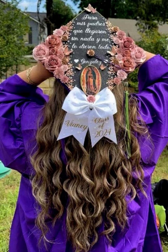 Graduation Cap Decoration, Grad Cap With Bow, Graduation Cap With ...