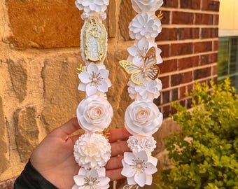 2026 Graduation Lei, Custom Grad Lei, Personalized Lei with paper flowers, Unique Graduation gift
