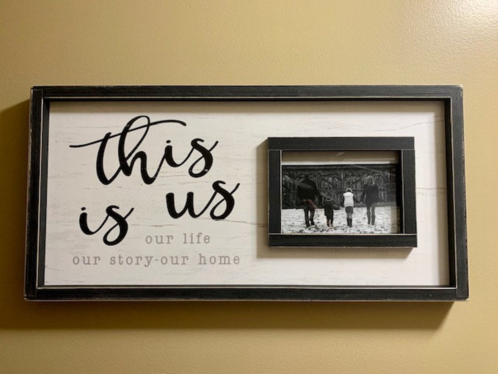 This is Us Framed Sign With Picture Frame Etsy