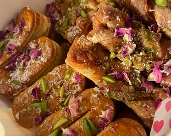 Persian Pastries Gift Box: Saffron, Rose, Pistachio, Honey | Traditional & Authentic