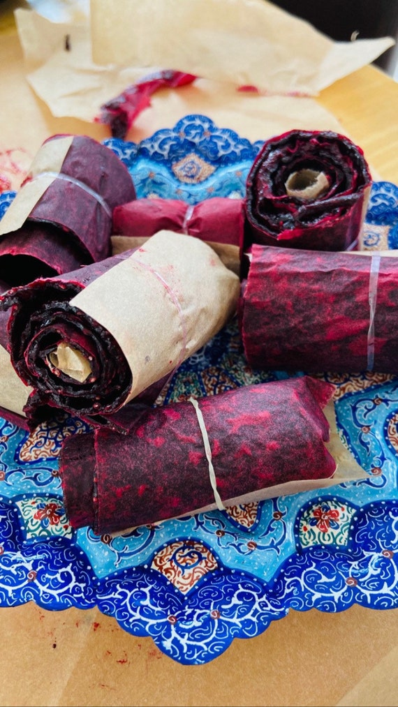Authentic Lavashak: Persian Fruit Leather Rolls - Sour Cherry