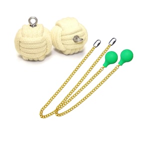 Pair of Pro Medium Monkey Fist Fire Poi