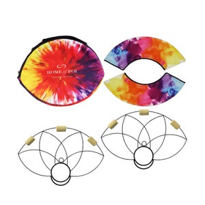 Pair of Lotus Petal Fire Fans with Carry Bag