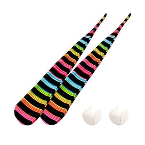 Pair of Styled Foxy Sock Poi with Carry Bag