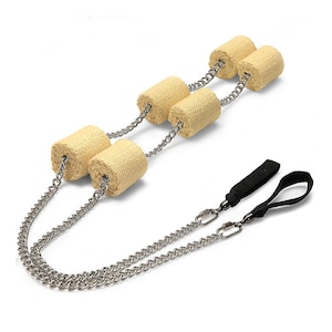 1 Paar Pro Strap +Ketten Triple Headed Fire Poi mit Tragetasche