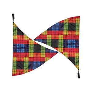 Pair of Designed Dragon Wing Flag Poi with Carry Bag