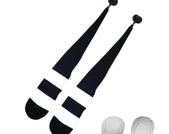 Pair of Gray Reflective Poi