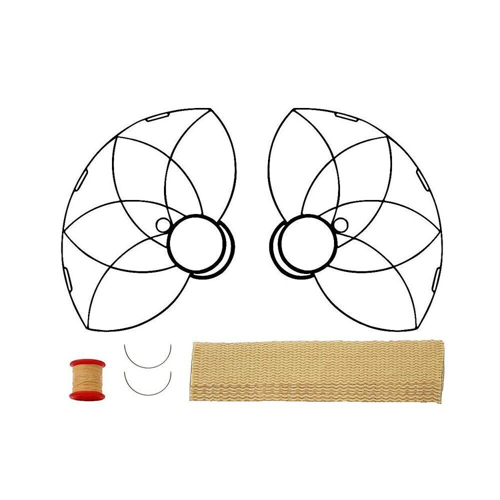 Éventails De Feu Pour Spectacles – Lot De 2, Mèches Kevlar, Cadre Acier Trempé, Fait Main (34x51 Cm) - 2