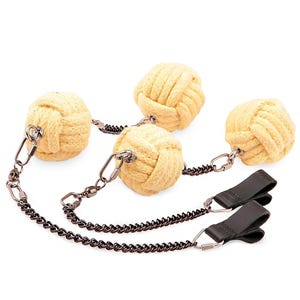 Pair of Double Headed Monkey Fist Fire Poi