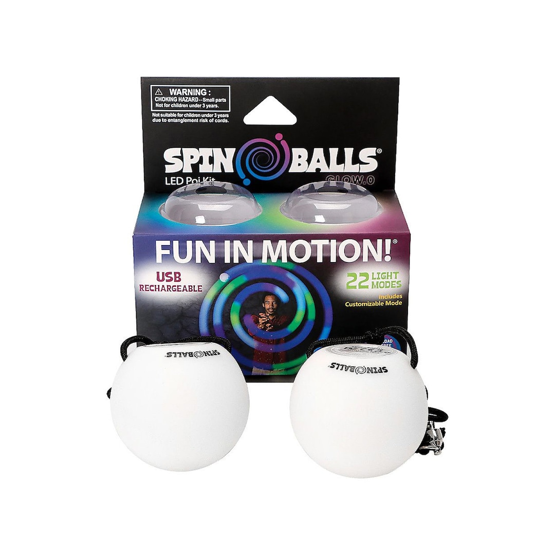 Pair of Spin Balls Glow Poi Australia