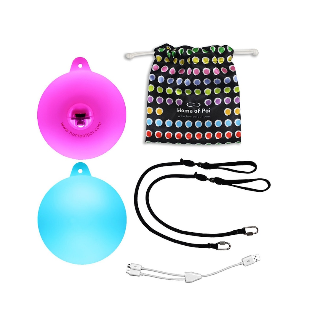 Pair of Pro Multi-function Rechargeable Poi