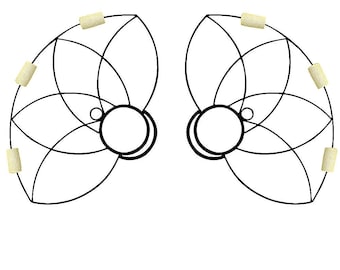 Pair of Lotus Petal Fire Fans