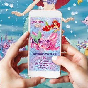 Invito digitale sirenetta