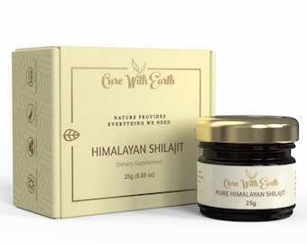 Pure Himalayan Shilajit Resin 25g | Tested for Safety | 3-month supply