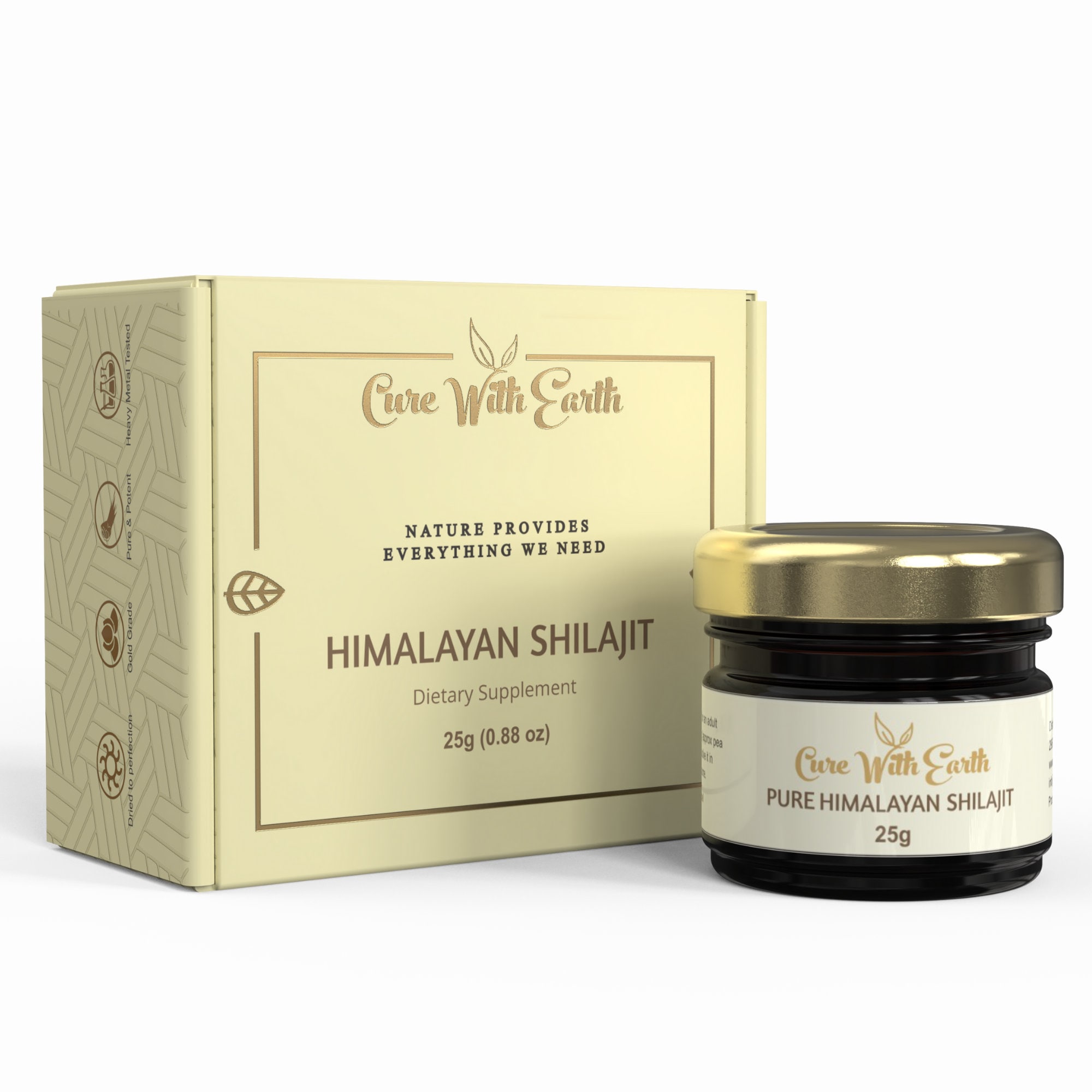 NEW Pure 100% Himalayan Shilajit Resin, 20g Jar (60 Servings) + Measuring  Spoon 646680701198