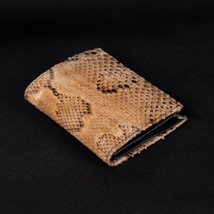 Piel de serpiente auténtica. Carteras TRIFOLD o BIFOLD para hombre, hechas a mano, regalo del día del padre, cartera para hombre, cartera de cuero.