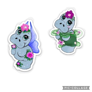 Cute Manatee Vinyl Stickers