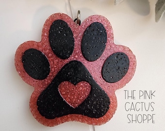 Paw Print Car Air Freshener: Mascot Scented Hanging Freshie