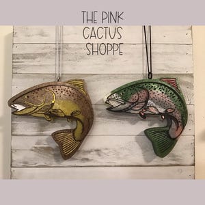 Trout Car Air Freshener: Rainbow or Brown Fish Freshie