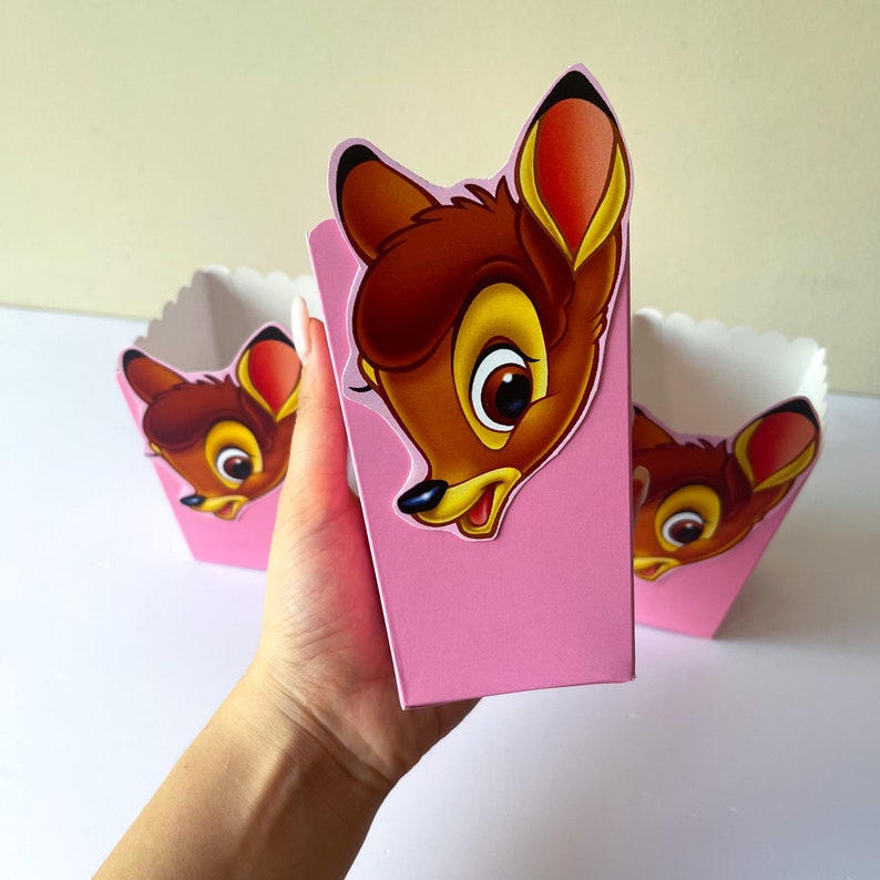 Bambi Geburtstag Popcorn Box Bambi Party Dekor Bambi Party Etsy.de