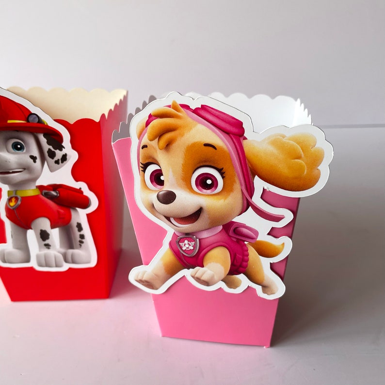 Paw Patrol Popcorn Box Paw Patrol Treats Box Paw Patrol - Etsy