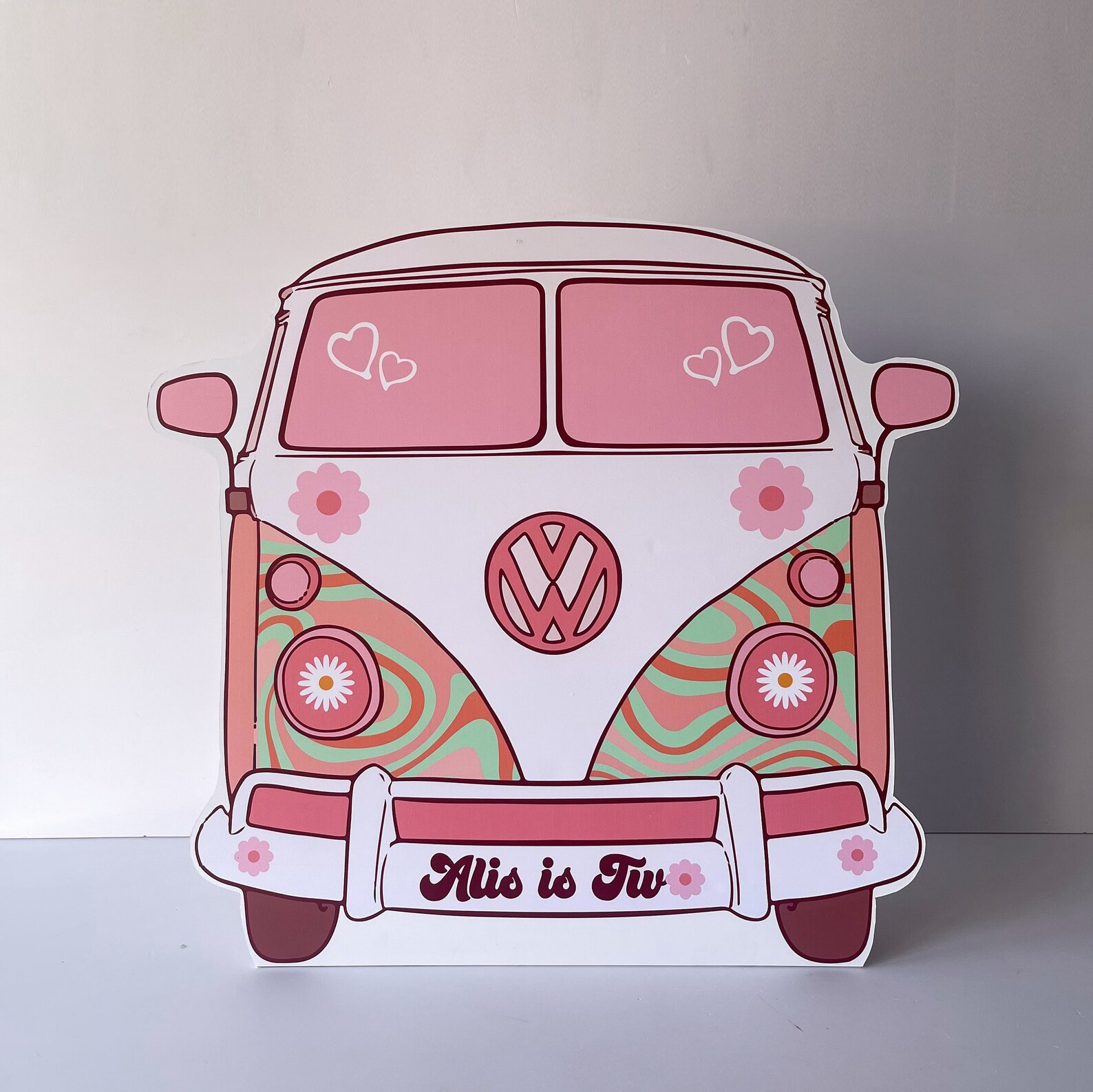 Groovy Birthday Decor Hippie Van Party Props Daisy Birthday Etsy