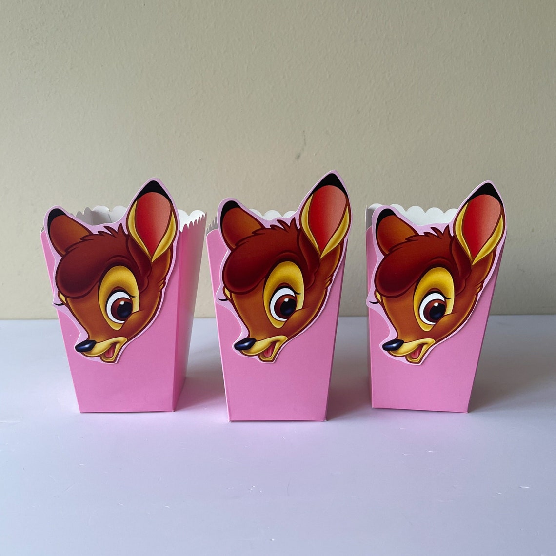 Bambi Birthday Popcorn Box Bambi Party Supplies Bambi Party Etsy