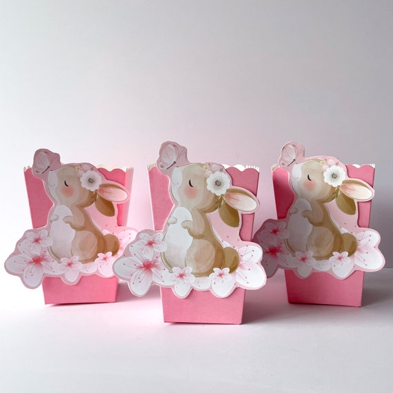 Bunny Popcorn Box Rabbit Party Favor Box Bunny Party Treats - Etsy