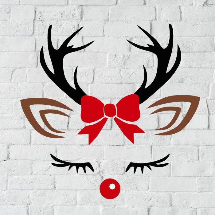 Reindeer svg, Reindeer Face Christmas svg, dxf, eps, png, jpg, cute r…