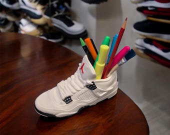 Jordan 4 sneaker pencil holder - sneakerhead gift - desk decor