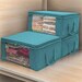 Closet Organizers, Large Capacity Storage Boxes With Lids, Quilts Clothes Blankets Organizer Box, Folding Dust-Proof Storage Bins 