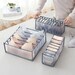 Closet Organizers, Underwear Bra Socks Scarves Ties Storage Boxes, 3 Pcs 6+7+11 Grids Collapsible Closet Cabinet, Divider Box, Storage Bins 