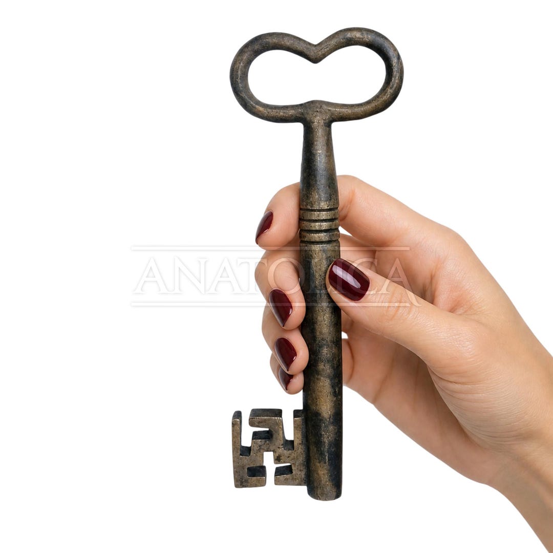 Extra Large Replica Castle Inn Key Solid Brass Antique Finish